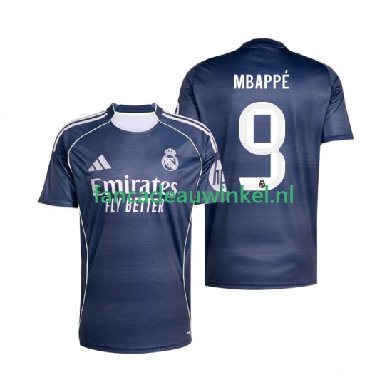 Real Madrid Wedstrijdshirt met Korting Mbappé Kylian 9 Uit Heren 2025-26 Korte Mouw