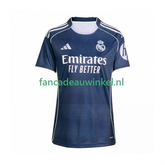Real Madrid Wedstrijdshirt met Korting Uit Dames 2025-26 Korte Mouw