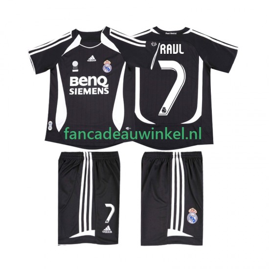 Real Madrid Wedstrijdshirt met Korting RAUL 7 2007 Retro Uit Kind 2006 Korte Mouw