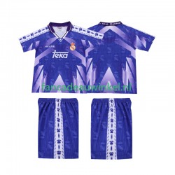 Real Madrid Wedstrijdshirt met Korting 1996-1997 Retro Uit Kind Korte Mouw