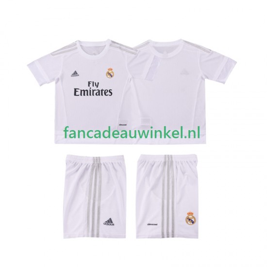 Real Madrid Wedstrijdshirt met Korting 2015 2016 Retro Thuis Kind Korte Mouw