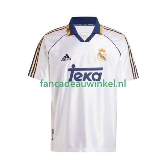Real Madrid Wedstrijdshirt met Korting -2000 Retro Thuis Heren 1999 Korte Mouw