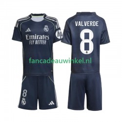 Real Madrid Wedstrijdshirt met Korting Valverde 8 Uit Kind 2025-26 Korte Mouw