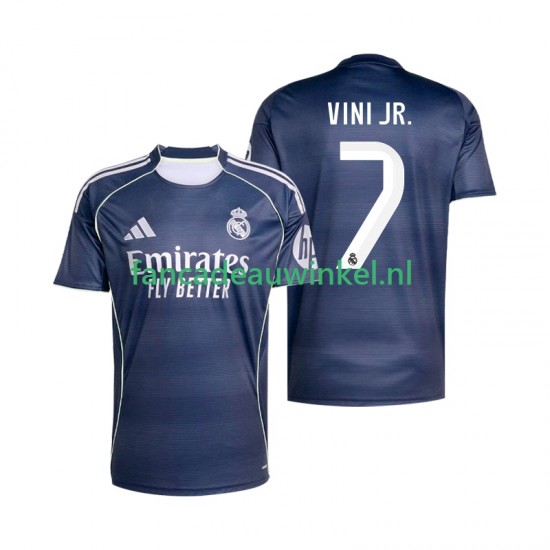 Real Madrid Wedstrijdshirt met Korting Vinicius Junior 7 Uit Heren 2025-26 Korte Mouw