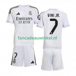 Real Madrid Wedstrijdshirt met Korting Vinicius Junior 7 Thuis Kind 2025-26 Korte Mouw