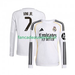Real Madrid Wedstrijdshirt met Korting Vinicius Junior 7 Thuis Heren 2025-26 Lange Mouw
