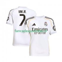 Real Madrid Wedstrijdshirt met Korting Vinicius Junior 7 Thuis Heren 2025-26 Korte Mouw
