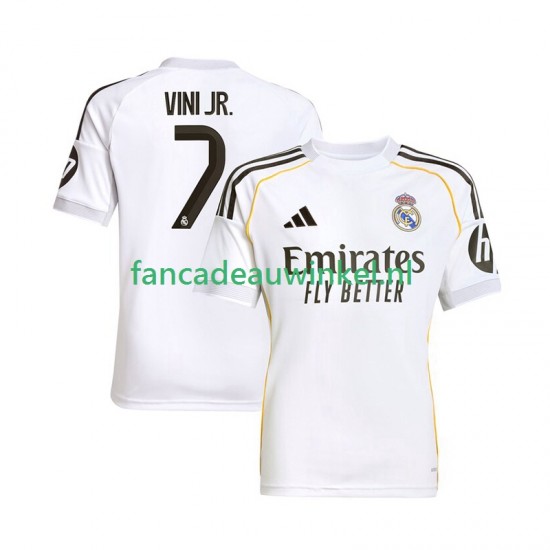 Real Madrid Wedstrijdshirt met Korting Vinicius Junior 7 Thuis Heren 2025-26 Korte Mouw