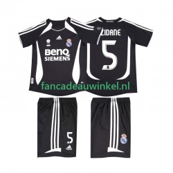 Real Madrid Wedstrijdshirt met Korting ZIDANE 5 2007 Retro Uit Kind 2006 Korte Mouw