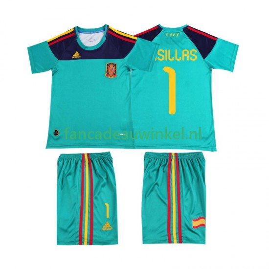 Spanje Wedstrijdshirt met Korting Casillas 1 Retro Thuis Kind 2010 Korte Mouw