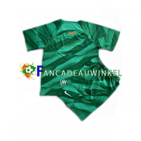 FC Barcelona Wedstrijdshirt met Korting Keepersshirt Thuis Kind 2023-24 Korte Mouw