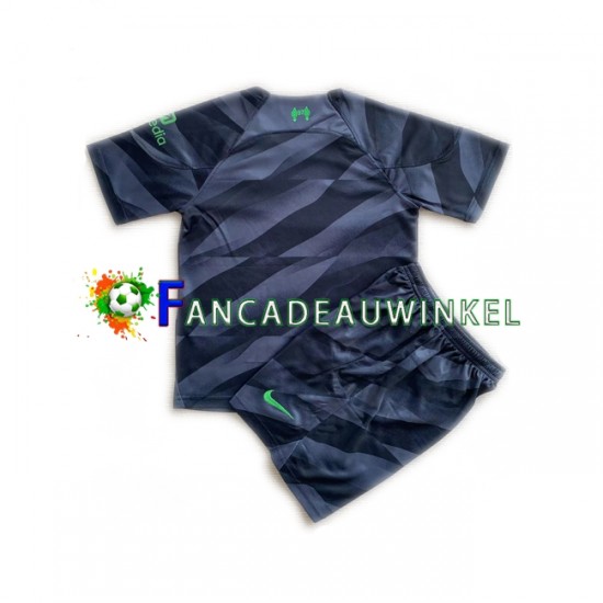 Liverpool Wedstrijdshirt met Korting Keepersshirt Uit Kind 2023-24 Korte Mouw