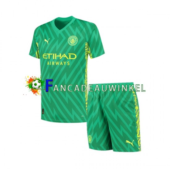 Manchester City Wedstrijdshirt met Korting Keepersshirt Thuis Kind 2023-24 Korte Mouw