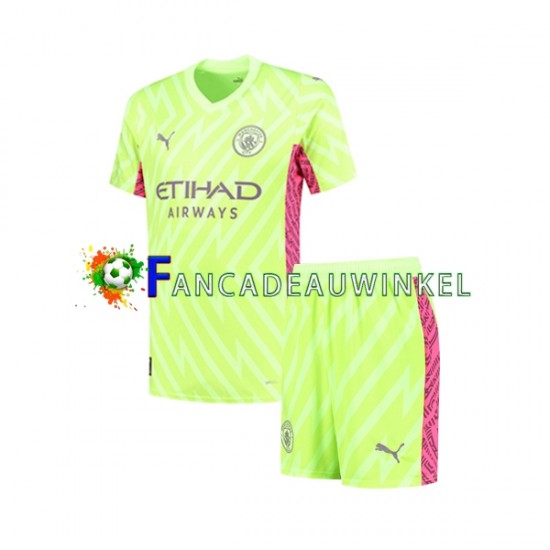 Manchester City Wedstrijdshirt met Korting Keepersshirt 3rd Kind 2023-24 Korte Mouw