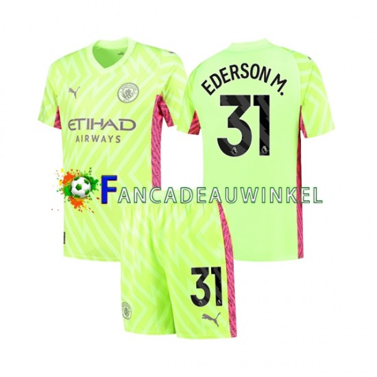 Manchester City Wedstrijdshirt met Korting Ederson Moraes 31 Keepersshirt 3rd Kind 2023-24 Korte Mouw