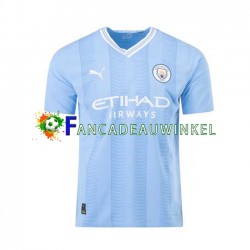 Manchester City Wedstrijdshirt met Korting Thuis Heren 2023-24 Korte Mouw