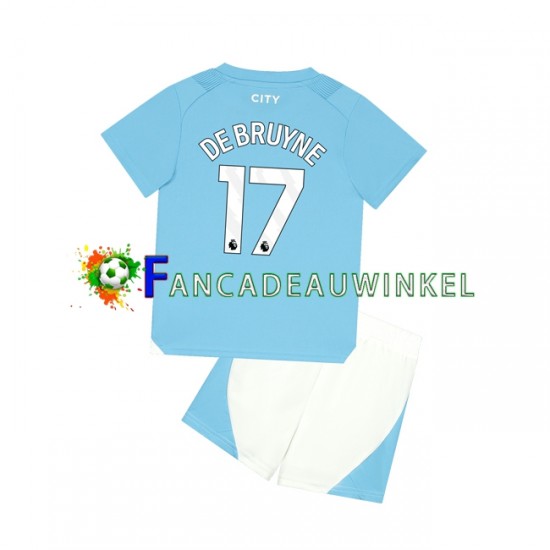 Manchester City Wedstrijdshirt met Korting Kevin De Bruyne 17 Thuis Kind 2023-24 Korte Mouw