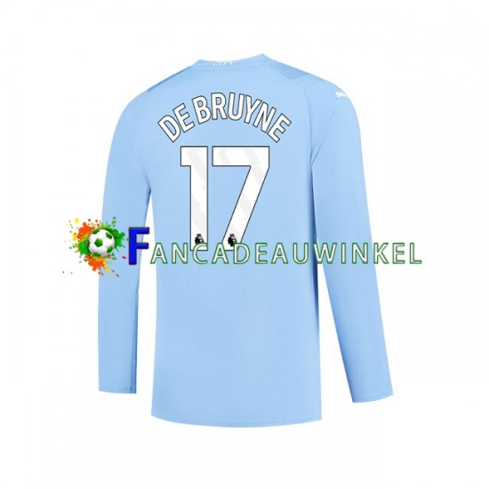 Manchester City Wedstrijdshirt met Korting Kevin De Bruyne 17 Thuis Heren 2023-24 Lange Mouw