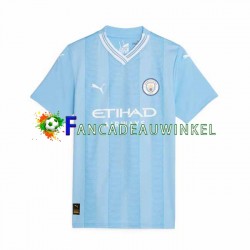 Manchester City Wedstrijdshirt met Korting Thuis Dames 2023-24 Korte Mouw