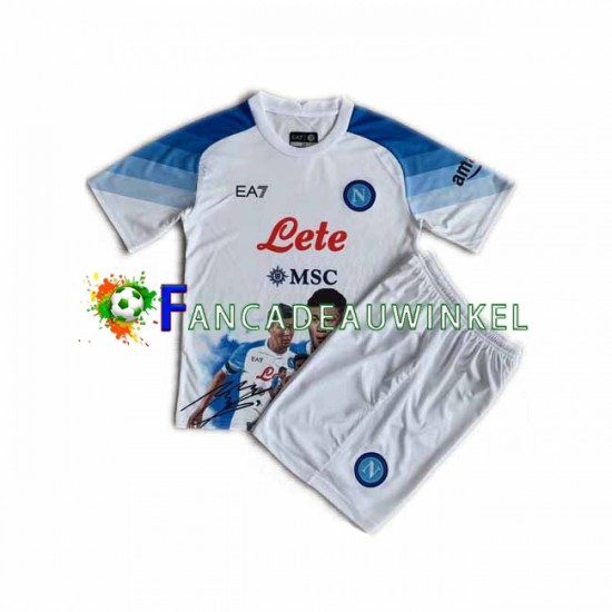 Napoli Wedstrijdshirt met Korting Face Game Minjae 3 Thuis Kind 2022-23 Korte Mouw