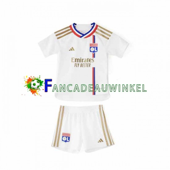 Olympique Lyonnais Wedstrijdshirt met Korting Thuis Kind 2023-24 Korte Mouw