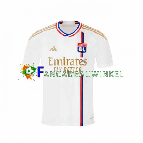 Olympique Lyonnais Wedstrijdshirt met Korting Thuis Heren 2023-24 Korte Mouw