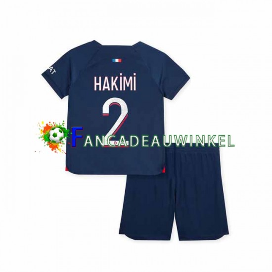 Paris Saint-Germain Wedstrijdshirt met Korting Hakimi 2 Thuis Kind 2023-24 Korte Mouw