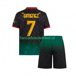 AC Milan Wedstrijdshirt met Korting Santiago Gimenez 7 Vierde Kind 2024-25 Korte Mouw