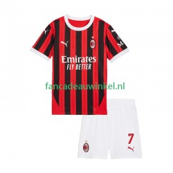 AC Milan Wedstrijdshirt met Korting Santiago Gimenez 7 Thuis Kind 2024-25 Korte Mouw