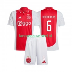 AFC Ajax Wedstrijdshirt met Korting Henderson 6 Thuis Kind 2024-25 Korte Mouw