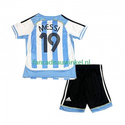 Argentinië Wedstrijdshirt met Korting Lionel Messi 19 Retro Thuis Kind 2006 Korte Mouw