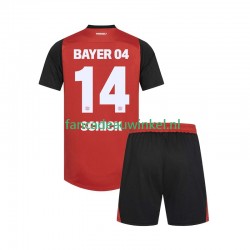 Bayer 04 Leverkusen Wedstrijdshirt met Korting Patrik Schick 14 Thuis Kind 2024-25 Korte Mouw