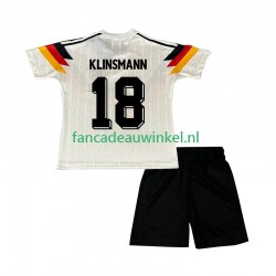 Duitsland Wedstrijdshirt met Korting Klinsmann 18 1990 Retro Thuis Kind Korte Mouw