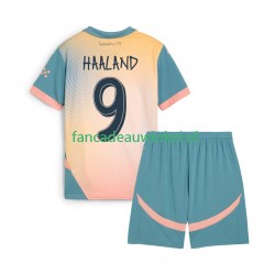 Manchester City Wedstrijdshirt met Korting Haaland 9 Vierde Kind 2024-25 Korte Mouw