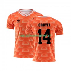 Nederland Wedstrijdshirt met Korting Cruyff 14 1988 Retro Thuis Heren Korte Mouw
