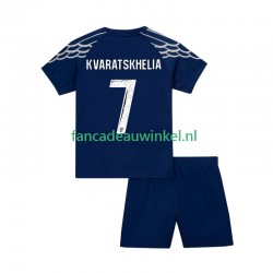 Paris Saint-Germain Wedstrijdshirt met Korting Khvicha Kvaratskhelia 7 Vierde Kind 2024-25 Korte Mouw