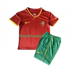 Portugal Wedstrijdshirt met Korting 2000 Retro Thuis Kind Korte Mouw