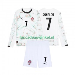 Portugal Wedstrijdshirt met Korting Cristiano Ronaldo 7 Uit Kind 2025 Lange Mouw