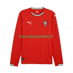 Portugal Wedstrijdshirt met Korting Thuis Heren 2025 Lange Mouw