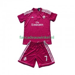 Real Madrid Wedstrijdshirt met Korting Cristiano Ronaldo 7 2014 2015 Retro Uit Kind Korte Mouw