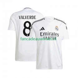 Real Madrid Wedstrijdshirt met Korting Federico Valverde 8 Thuis Heren 2024-25 Korte Mouw