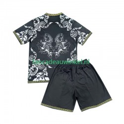 Real Madrid Wedstrijdshirt met Korting Versace Edition Thuis Zwart Kind 2024-25 Korte Mouw