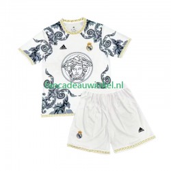 Real Madrid Wedstrijdshirt met Korting Versace Edition Thuis Wit Kind 2024-25 Korte Mouw