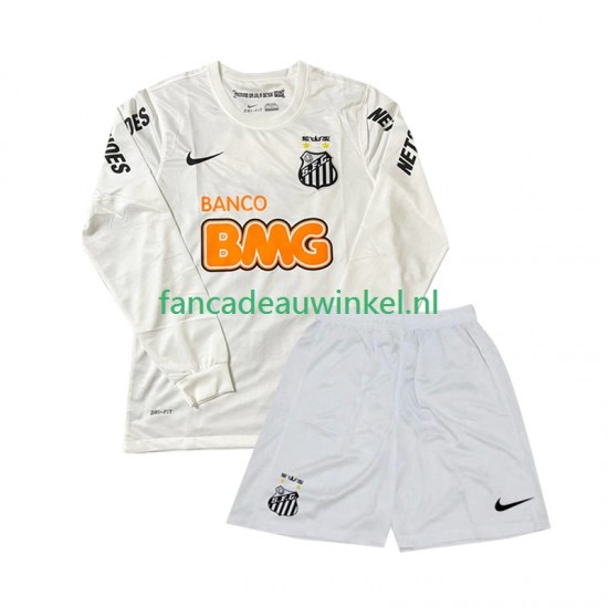 Wedstrijdshirt met Korting Santos 2012 Retro Thuis Kind 2011 Lange Mouw
