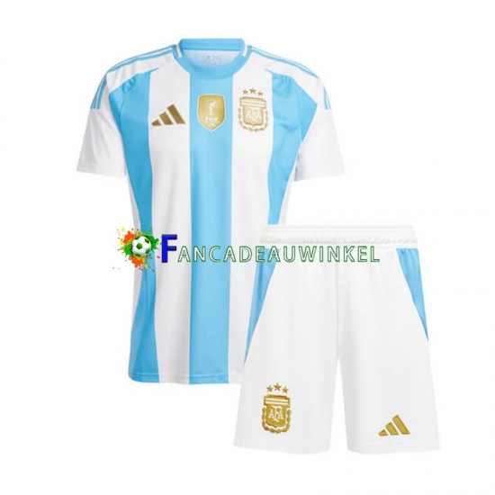 Argentinië Wedstrijdshirt met Korting Thuis Kind Copa America 2024 Korte Mouw