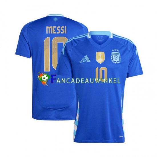 Argentinië Wedstrijdshirt met Korting Lionel Messi 10 Uit Heren Copa America 2024 Korte Mouw