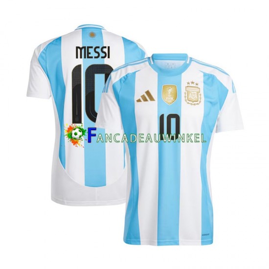 Argentinië Wedstrijdshirt met Korting Lionel Messi 10 Thuis Heren Copa America 2024 Korte Mouw