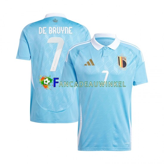 België Wedstrijdshirt met Korting De Bruyne 7 Uit Heren EK 2024 Korte Mouw