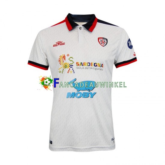 Cagliari Wedstrijdshirt met Korting Uit Heren 2023-24 Korte Mouw