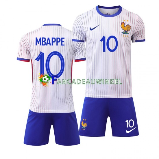 Frankrijk Wedstrijdshirt met Korting Mbappé 10 Uit Kind EK 2024 Korte Mouw